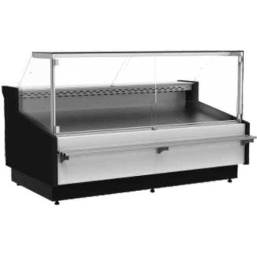 XXLselect Kühltheke ohne Aggregat | 2000x1170x (H) 1260mm | gerades Glas | 620W