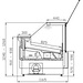 XXLselect Kühltheke CARMEN zagregatem | 1570x1170x (H) 1260 mm | Glas gerade | 450W