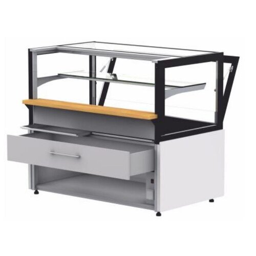 XXLselect Witryna cukiernicza neutralna | 970x800x(H)1250mm | szyba prosta XXLselect Witryna cukiernicza neutralna | 970x800x(H)1250mm | szyba prosta