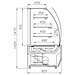XXLselect Gebäck mit der Erzeugung | 970x820x (H) 1470mm | gebogenes Glas