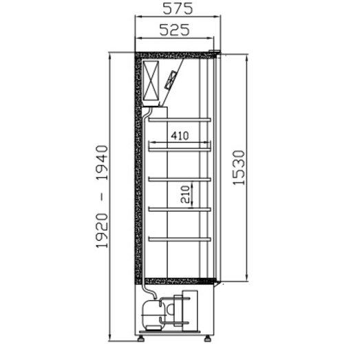XXLselect Szafa piekarnicza | 800x575x(H)1940mm | magazynowa | 445W