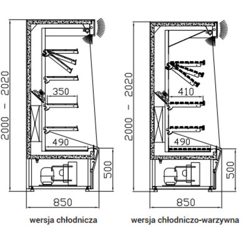 XXLselect Refrigerated display unit without SYRIUSZ | 1650x850x (H) 2020mm | 230 XXLselect Refrigerated display unit without SYRIUSZ | 1650x850x (H) 2020mm | 230