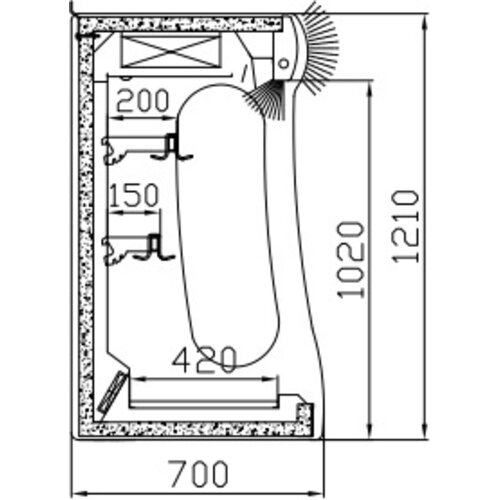 XXLselect Regał chłodniczy pod agregat zewnętrzny | 1040x700x(H)1210mm