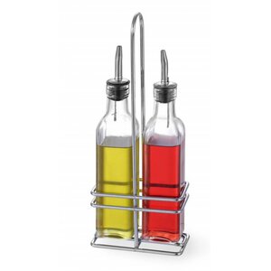 Hendi Set Öl und Essig | 2x237 - 2x470 ml | Edelstahl Hendi Set Öl und Essig | 2x237 - 2x470 ml | Edelstahl