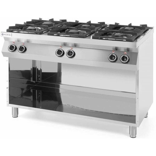 Hendi Kuchnia gazowa 6-palnikowa Kitchen Line na podstawie otwartej | 1200x700x(H)900 mm | 28,5 kW Hendi Kuchnia gazowa 6-palnikowa Kitchen Line na podstawie otwartej | 1200x700x(H)900 mm | 28,5 kW