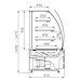 XXLselect Witryna cukiernicza neutralna | 950x830x(H)1470mm | szyba gięta XXLselect Witryna cukiernicza neutralna | 950x830x(H)1470mm | szyba gięta