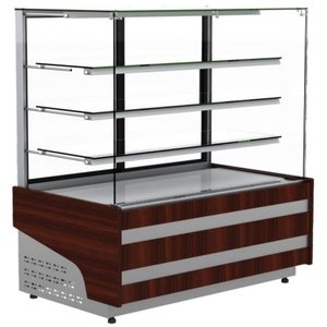 XXLselect Witryna cukiernicza neutralna | 1340x830x(H)1470mm | szyba prosta XXLselect Witryna cukiernicza neutralna | 1340x830x(H)1470mm | szyba prosta