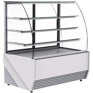XXLselect Witryna cukiernicza neutralna | 1360x820x(H)1470mm | szyba gięta XXLselect Witryna cukiernicza neutralna | 1360x820x(H)1470mm | szyba gięta