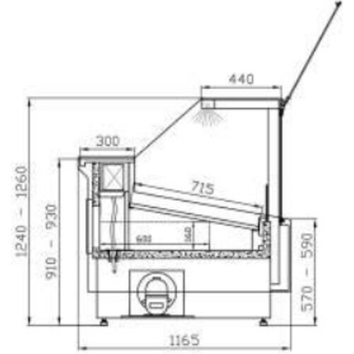 XXLselect Ohne Kühleinheit | 1330x1170x (H) 1260mm | einfaches Glas