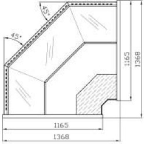 XXLselect Kühltheke mit CARMEN Einheit | Zwangsumlauf | 1370x1370x (H) 1250mm | Glas gerade