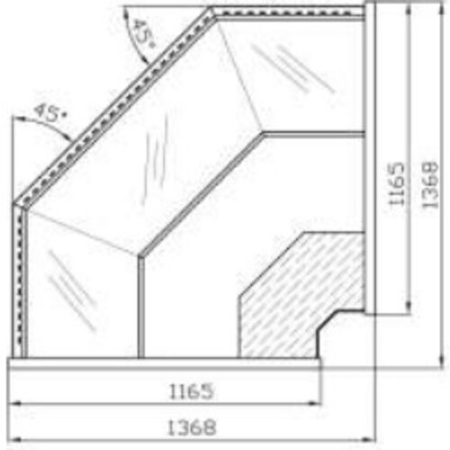 XXLselect Kühltheke CARMEN ohne Einheit | Zwangsumlauf | 1370x1370x (H) 1250mm | Glas gerade XXLselect Kühltheke CARMEN ohne Einheit | Zwangsumlauf | 1370x1370x (H) 1250mm | Glas gerade