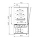 XXLselect Gebäck neutral | 1360x800x (H) 1480mm | einfaches Glas