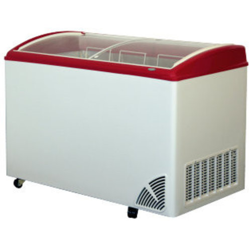 XXLselect Witryna mrożąca z wypukłą szybą | -18 ÷ -22 C° | 373L | 185W | 1234x683x(H)870mm