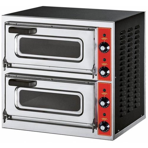 GGF Piec do pizzy 2-komorowy | 2 x pizza 30 cm | inox | 400V GGF Piec do pizzy 2-komorowy | 2 x pizza 30 cm | inox | 400V