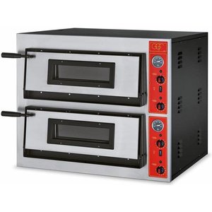 GGF 2-chamber pizza oven | 8 x pizza 30 cm | rustic 400V GGF 2-chamber pizza oven | 8 x pizza 30 cm | rustic 400V