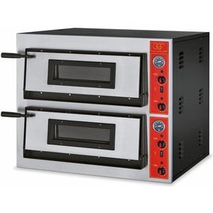 GGF 2-chamber pizza oven | 8 x pizza 36 cm | stainless steel | 400V GGF 2-chamber pizza oven | 8 x pizza 36 cm | stainless steel | 400V