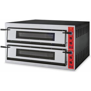 GGF 2-chamber pizza oven | 18 x pizza 36 cm | rustic 400V GGF 2-chamber pizza oven | 18 x pizza 36 cm | rustic 400V