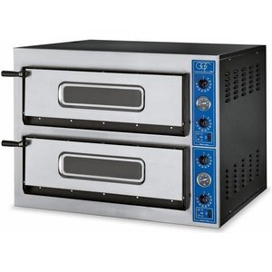 GGF 2-chamber pizza oven | 8 x pizza 36 cm | inox | 400V GGF 2-chamber pizza oven | 8 x pizza 36 cm | inox | 400V