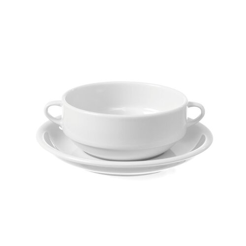 Hendi Bulionówka z uszami sztaplowana 380 ml Optima Hendi Bulionówka z uszami sztaplowana 380 ml Optima