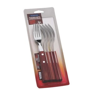 Hendi Zestaw widelców stołowych -steak/pizza, blister, 6szt., linia Churrasco, czerwony Hendi Zestaw widelców stołowych -steak/pizza, blister, 6szt., linia Churrasco, czerwony