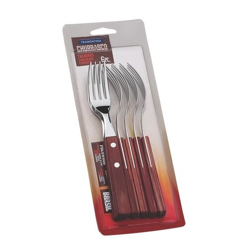 Hendi Zestaw widelców stołowych -steak/pizza, blister, 6szt., linia Churrasco, czerwony Hendi Zestaw widelców stołowych -steak/pizza, blister, 6szt., linia Churrasco, czerwony