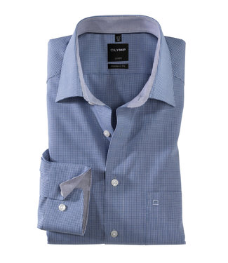 OLYMP OLYMP Modern fit Blauw geruit 3390.64.19