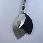 Axxes-Soir Ketting lang met zwarte en zilverkleurige hangers