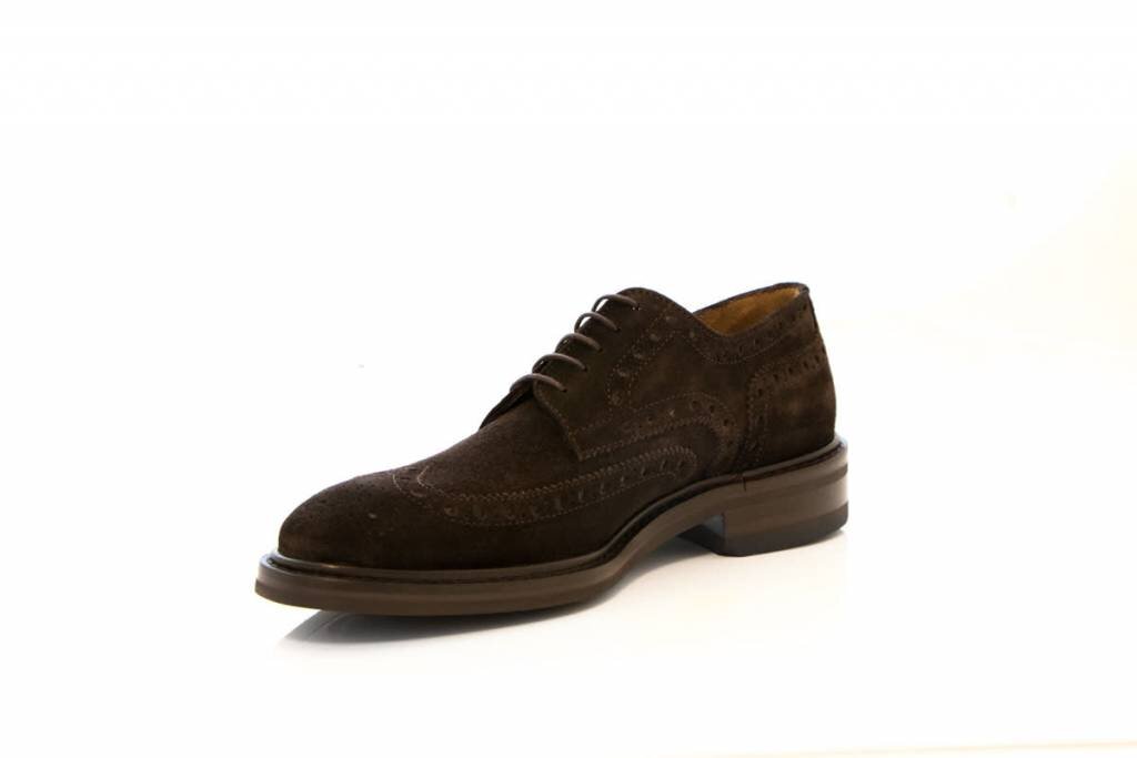 Van Bommel Van Bommel Lace Darkbrown Suede