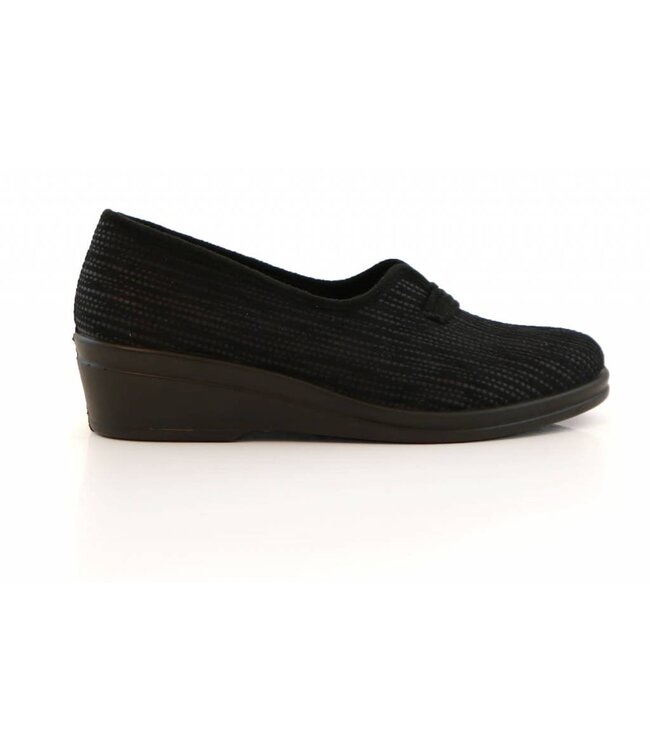 Rohde Loafers Schwarz Velour Print