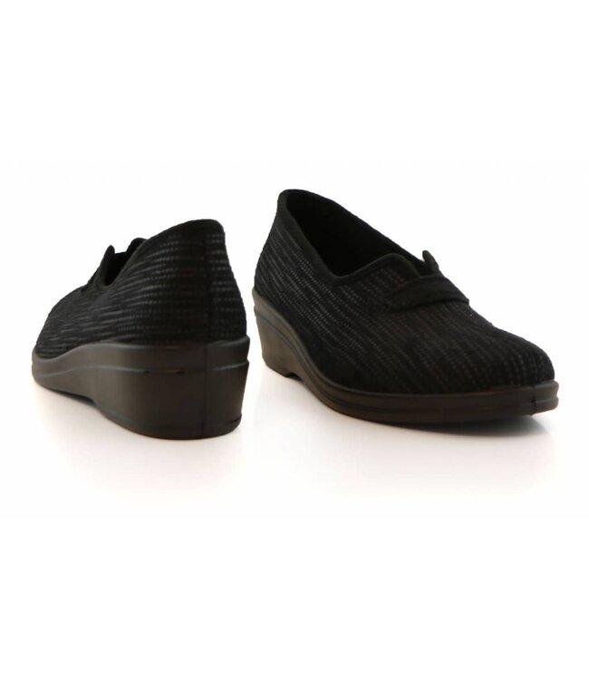 Rohde Loafers Schwarz Velour Print