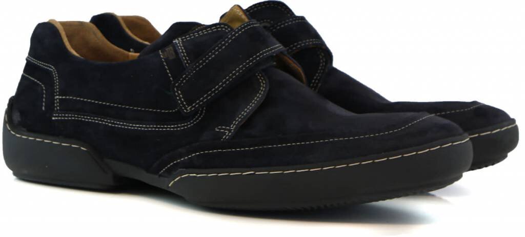 Van Bommel Van Bommel Velcro Blue Suede