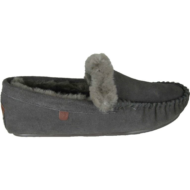 Warmbat Mocassin Pantoffels Grijs - Gratis Bezorgd - Steenbergen Schoenen