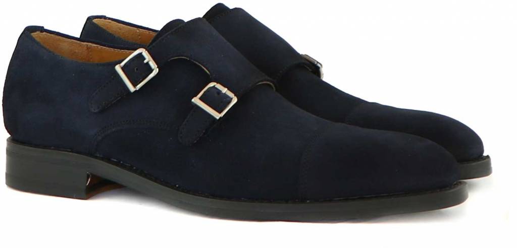 Berwick Gespschoenen Baltic Blauw Suede MET HOGE KORTING