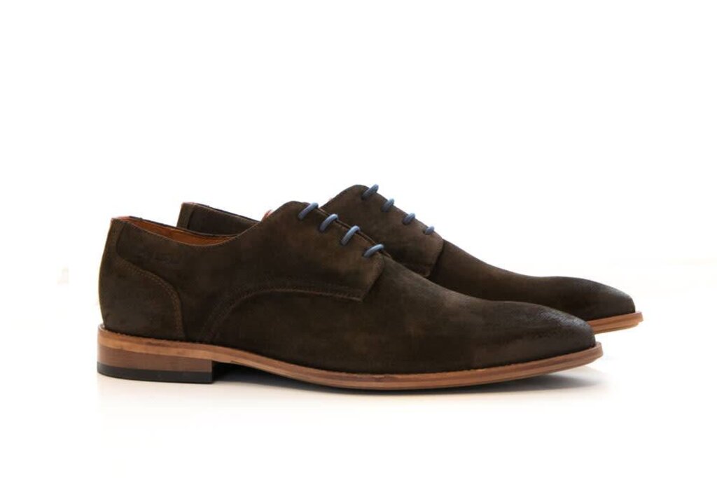 Van Lier Veterschoen Bruin Suede