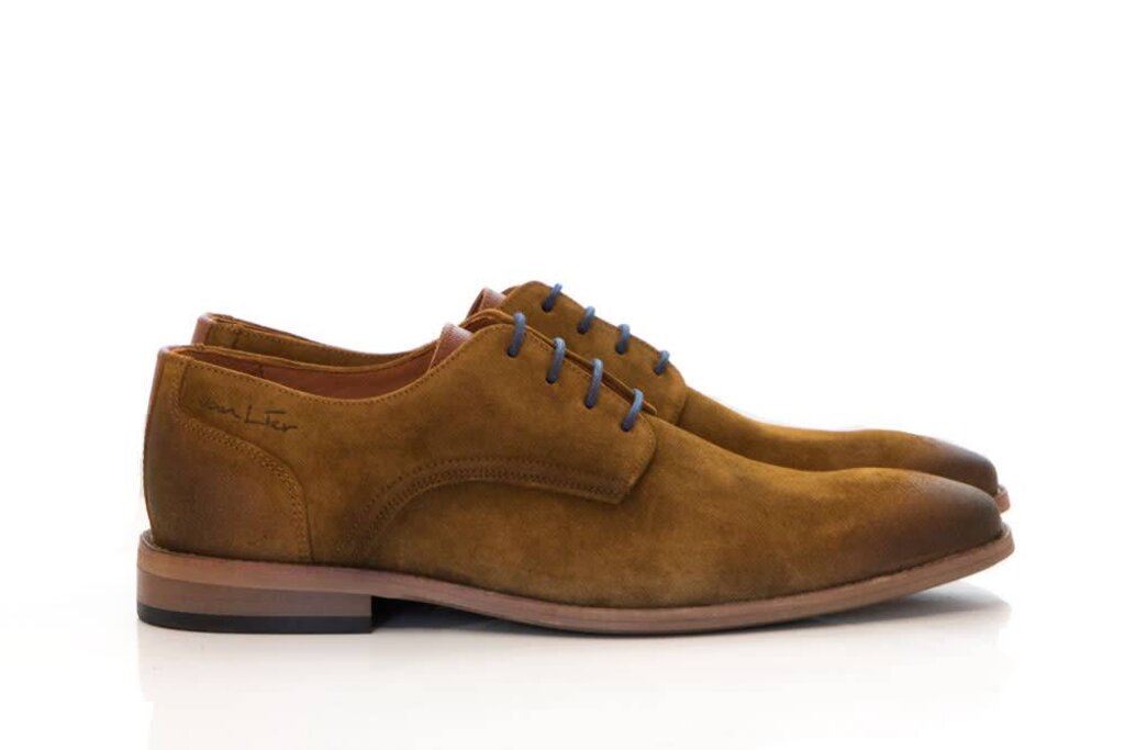 Van Lier Van Lier Schnürschuh Cognac Suede