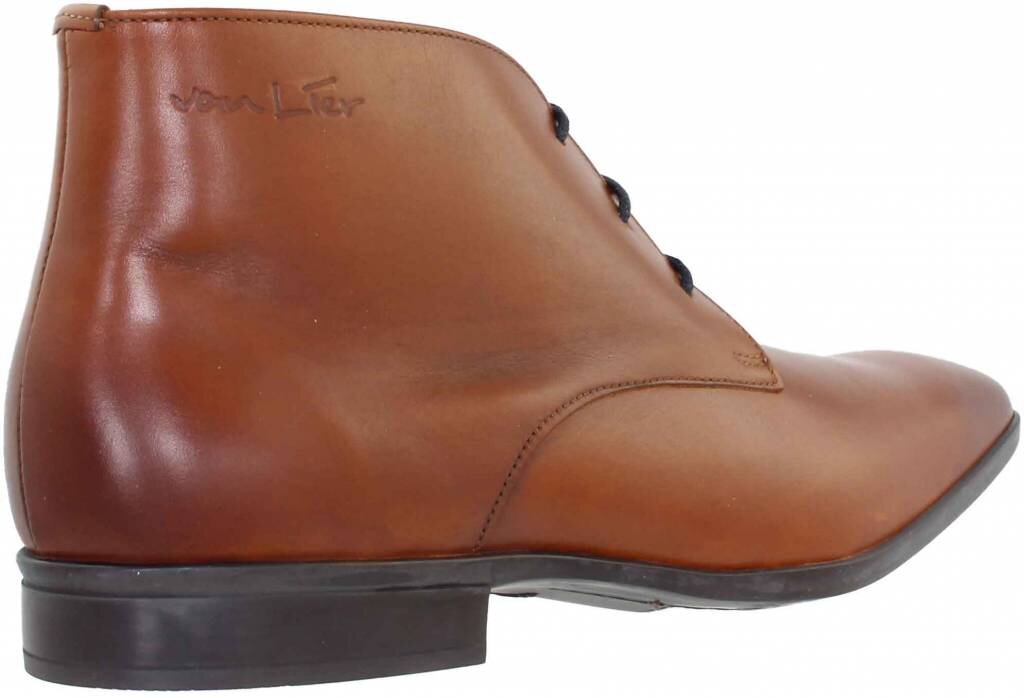 Van Lier Van Lier Hoge Veterschoen Cognac