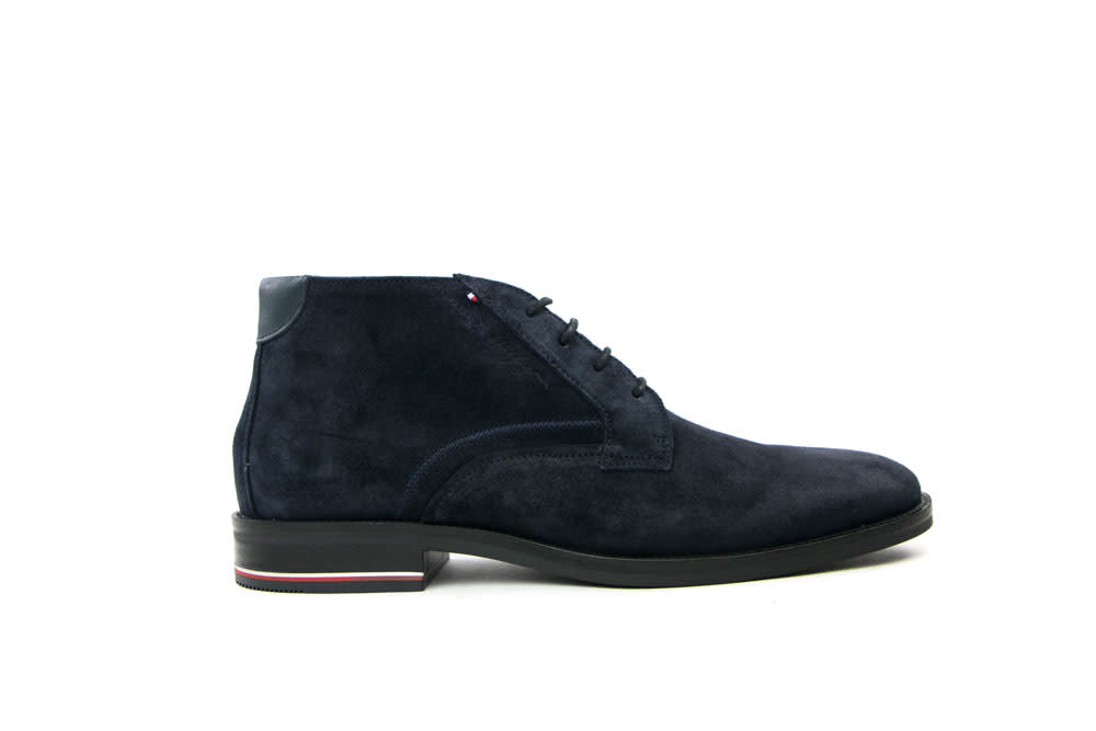 Tommy Hilfiger Signature Suede Boot Midnight - Steenbergen Schoenen