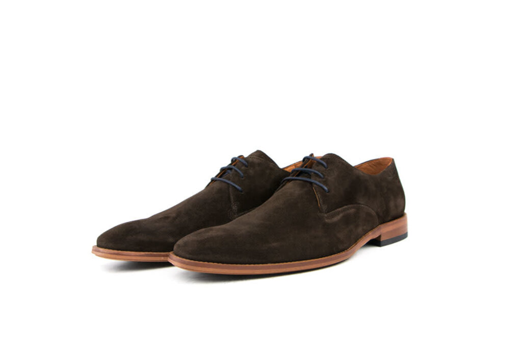 Van Lier Van Lier Veterschoen Bruin Suede