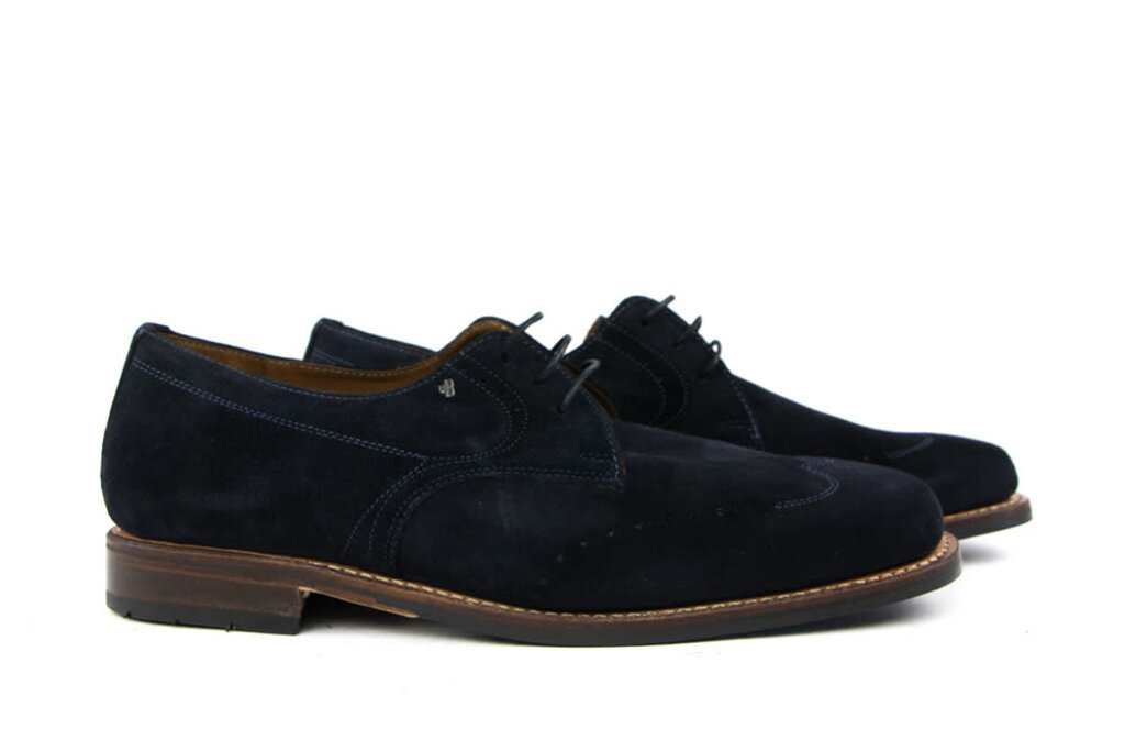 Van Bommel Van Bommel Lage Veterschoen Blauw Suede