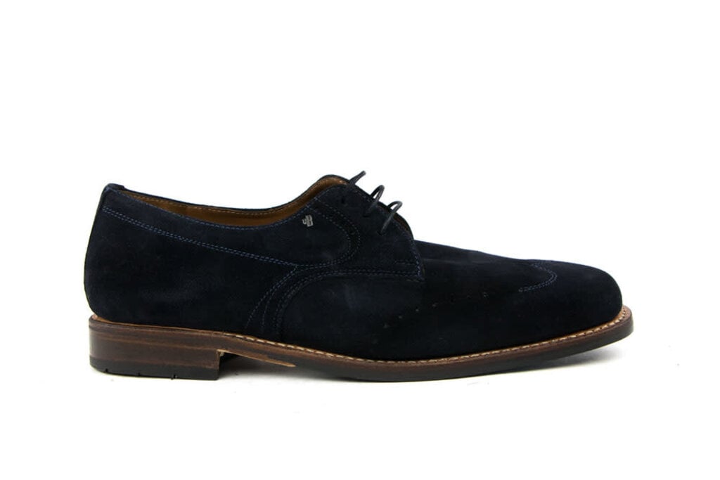 Van Bommel Van Bommel Lage Veterschoen Blauw Suede