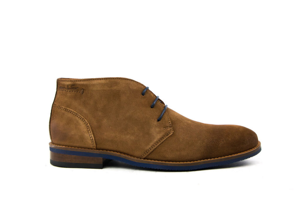 Van Lier Van Lier Hoge Veterschoen Cognac Suede