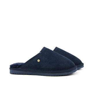 Warmbat Warmbat Muilen Donkerblauw Suède