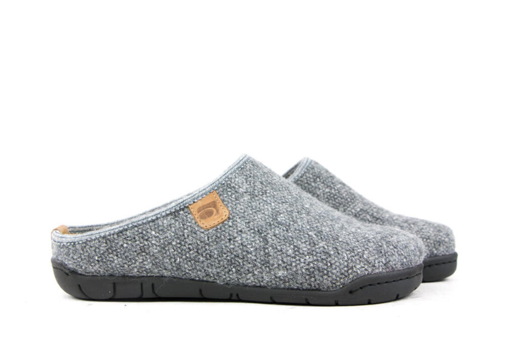 Rohde Rohde Slippers Felt Strick Grey