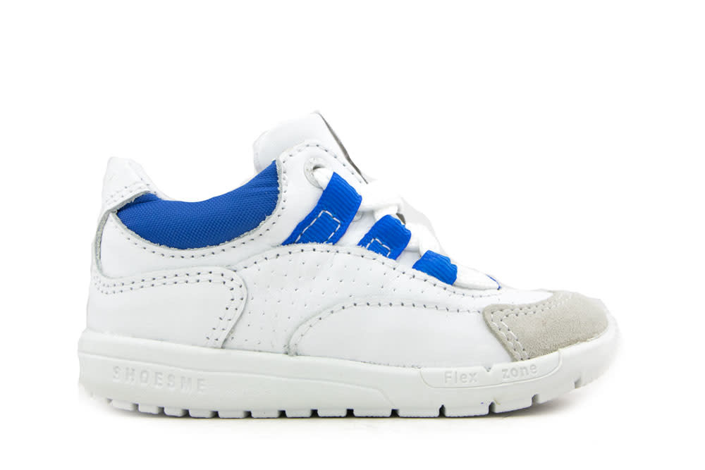 Shoesme Run Flex Sneaker Grey White Kobalt - Steenbergen Schoenen
