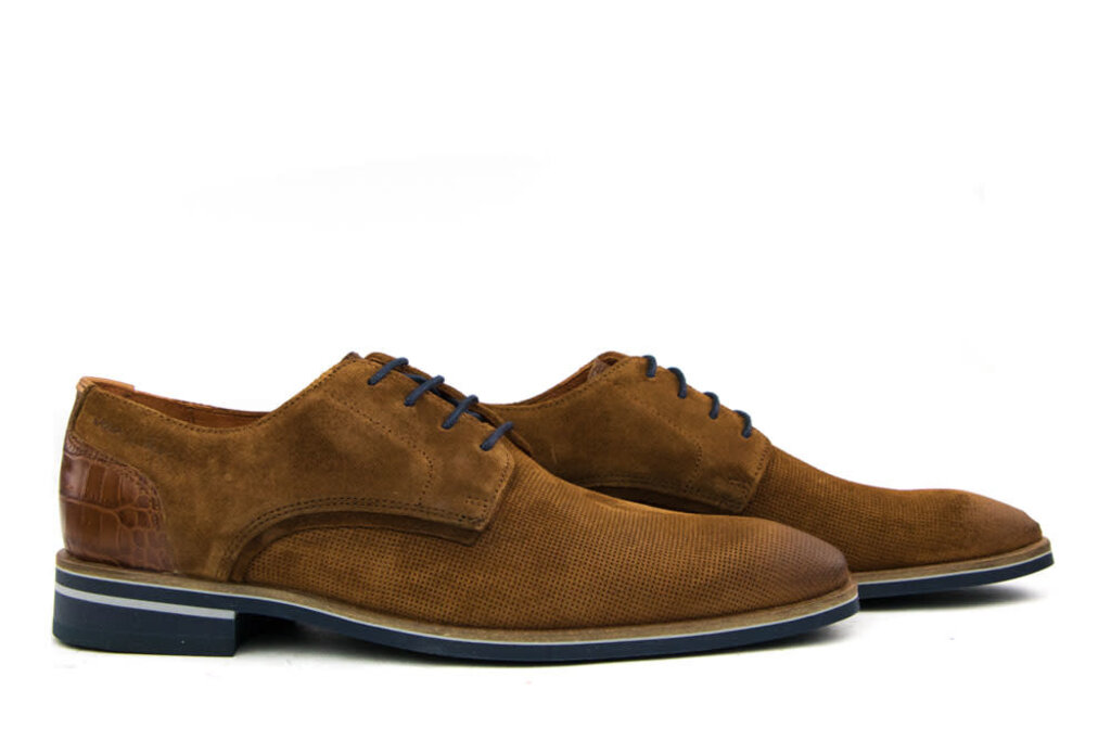 Van Lier Van Lier Veterschoen Cognac Suede