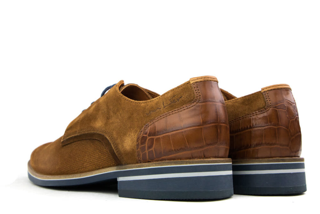 Van Lier Van Lier Veterschoen Cognac Suede