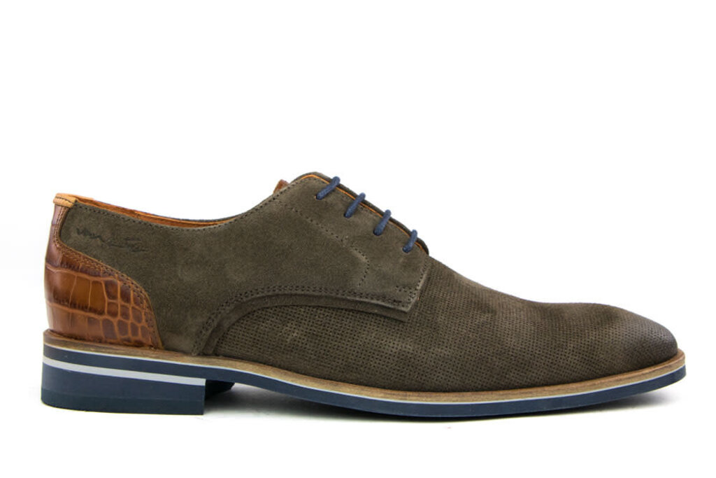 Van Lier Van Lier Veterschoen Bruin Suede