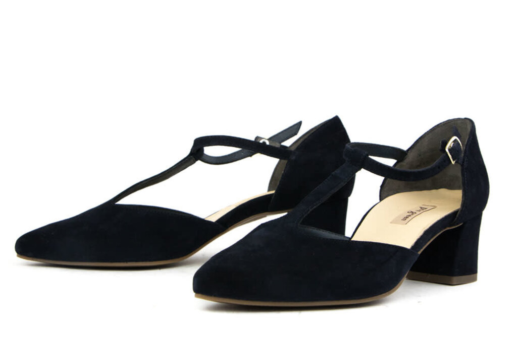 Paul Green Paul Green Pumps Met Band Blauw Suede