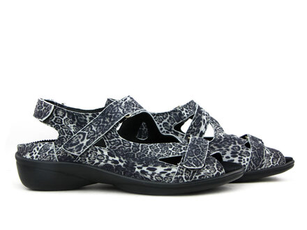 Durea Durea Sandaal Zwart Wit Pixel Leopard H Durea Durea Sandaal Zwart Wit Pixel Leopard H