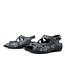 Durea Sandals Black White Pixel Leopard H-width